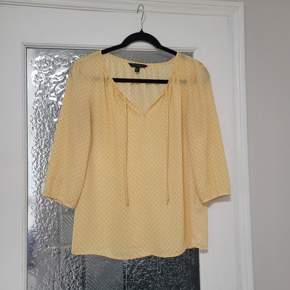 Banana Republic Sheer Print Blouse